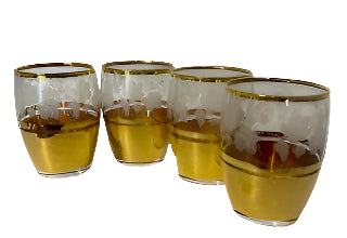 Mid-Century Gold Trim Glasses