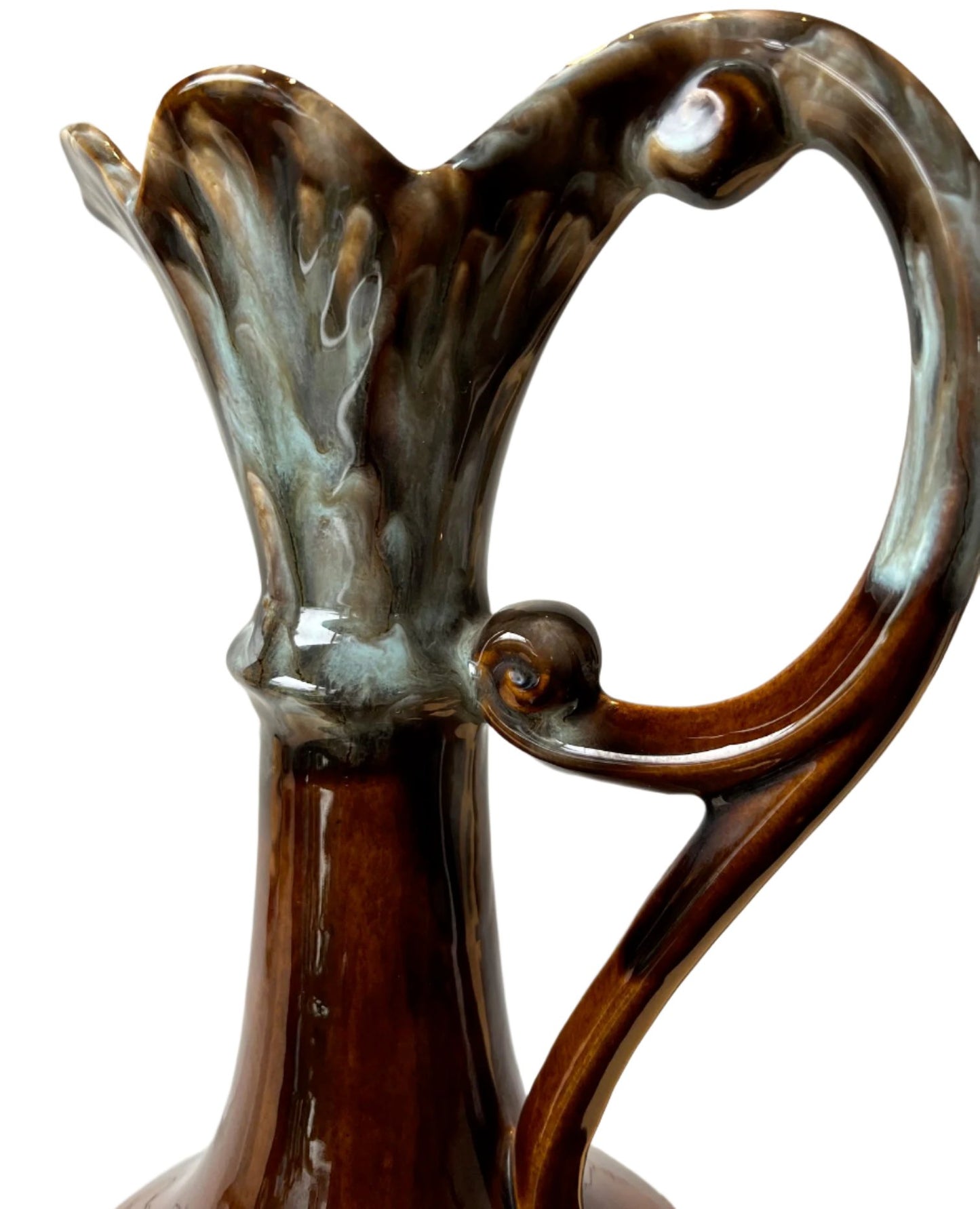 Chocolate Brown Glazed Ceramic Vase