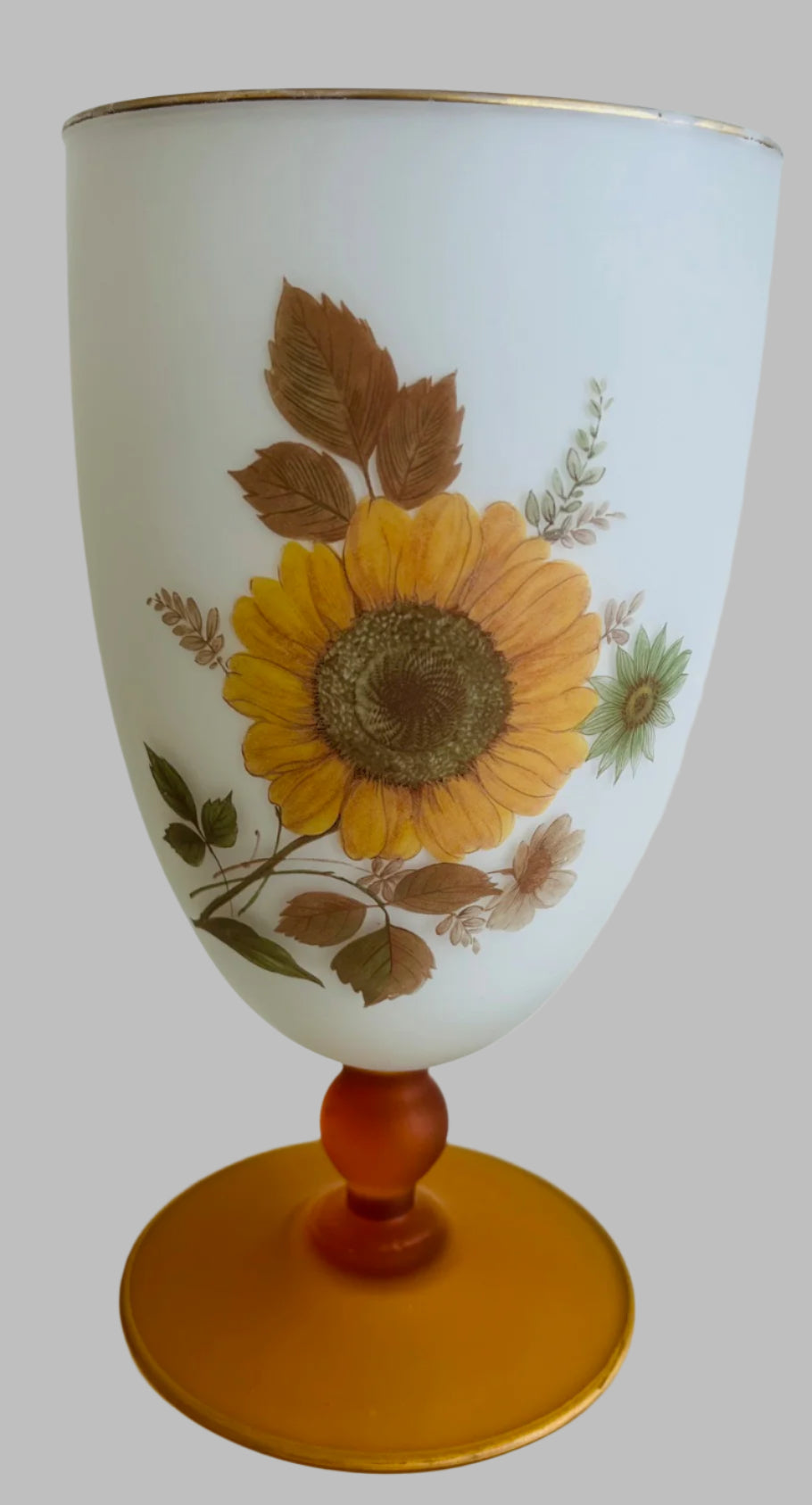 Norlean (Italy) Vase In Frosted Glass