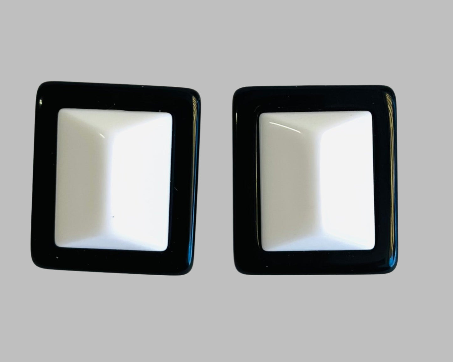 Classic Black And White Faux Pearl Clip On Earrings