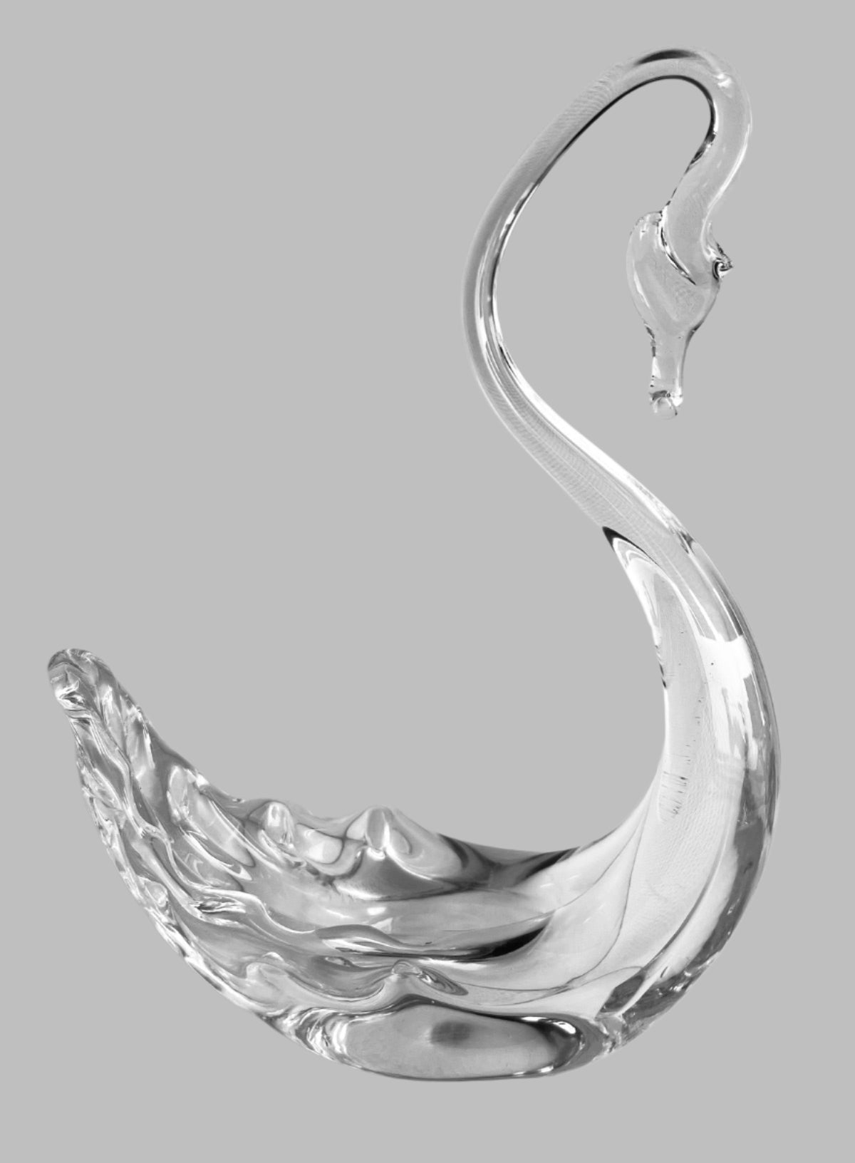 Whitefriars Vintage Clear Crystal Swan