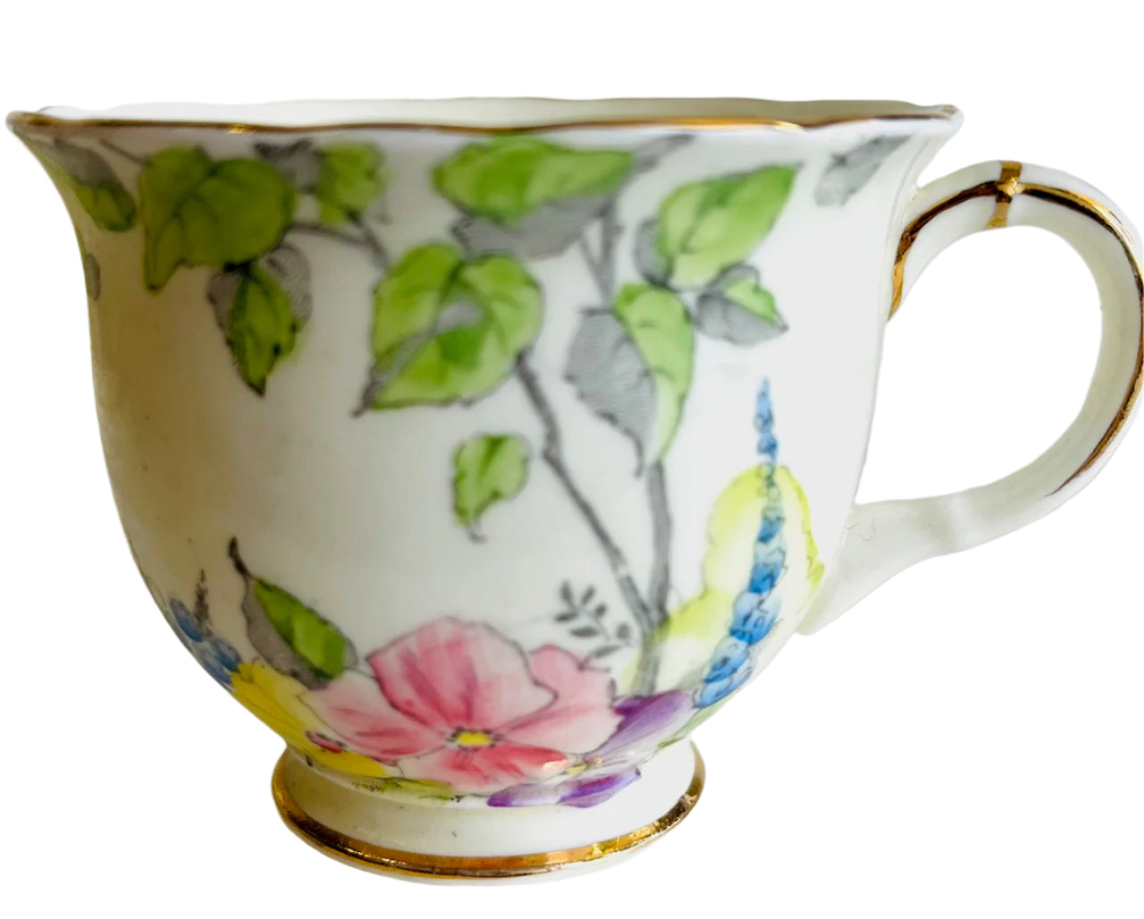 Foley Bone China Hollyhock Cup And Saucer