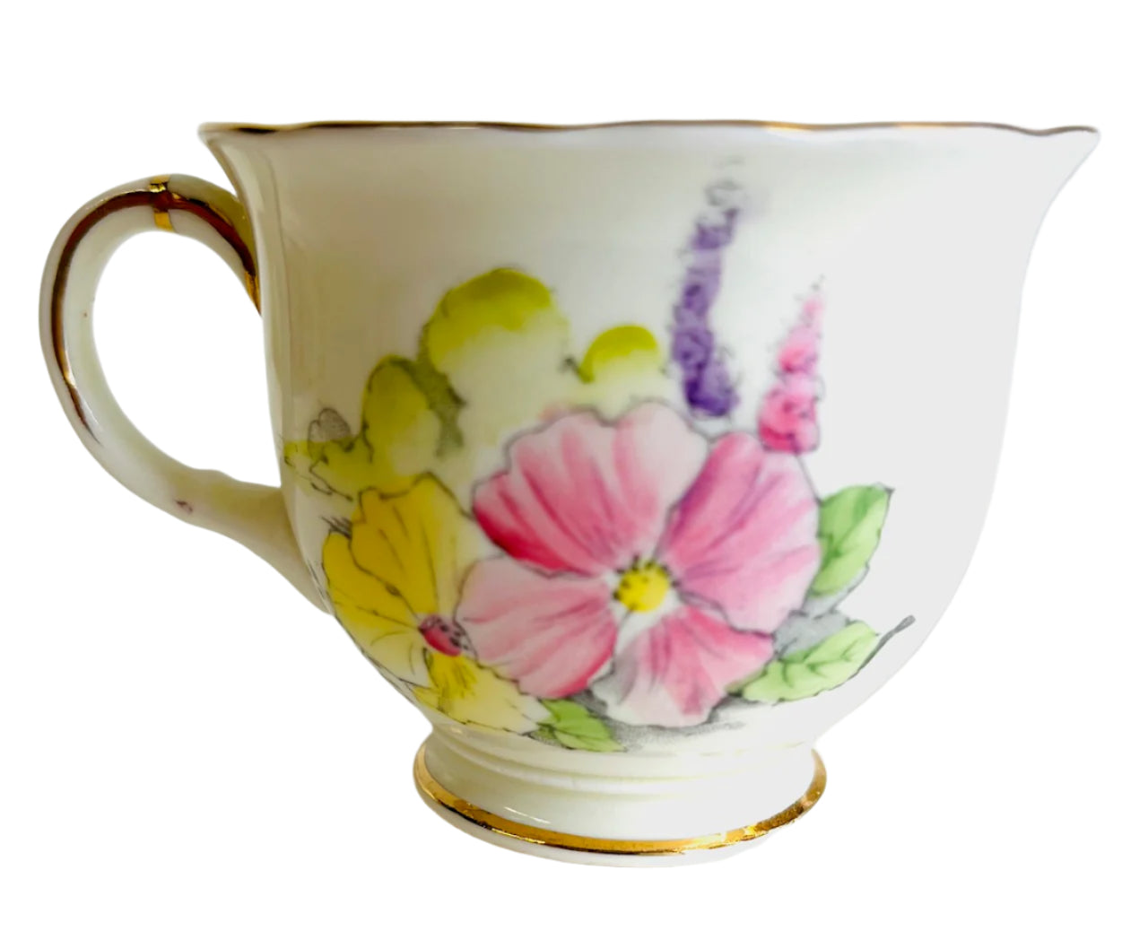 Foley Bone China Hollyhock Cup And Saucer