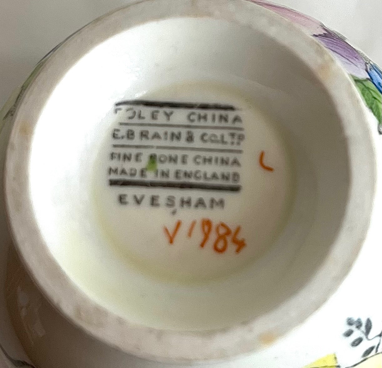 Foley Bone China Hollyhock Cup And Saucer