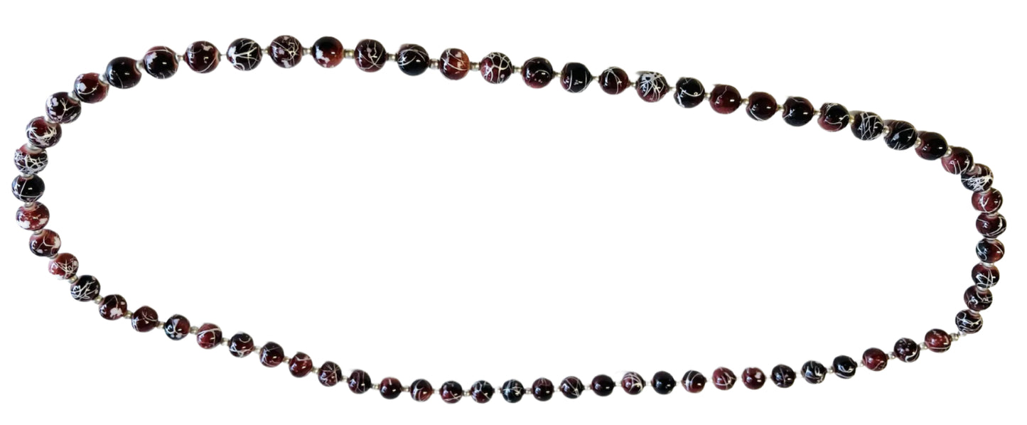 Long Strand of Decorated Glass Beads