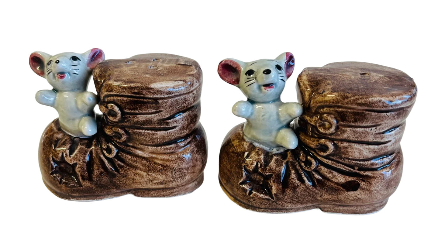 Vintage Mice Salt And Pepper Shakers
