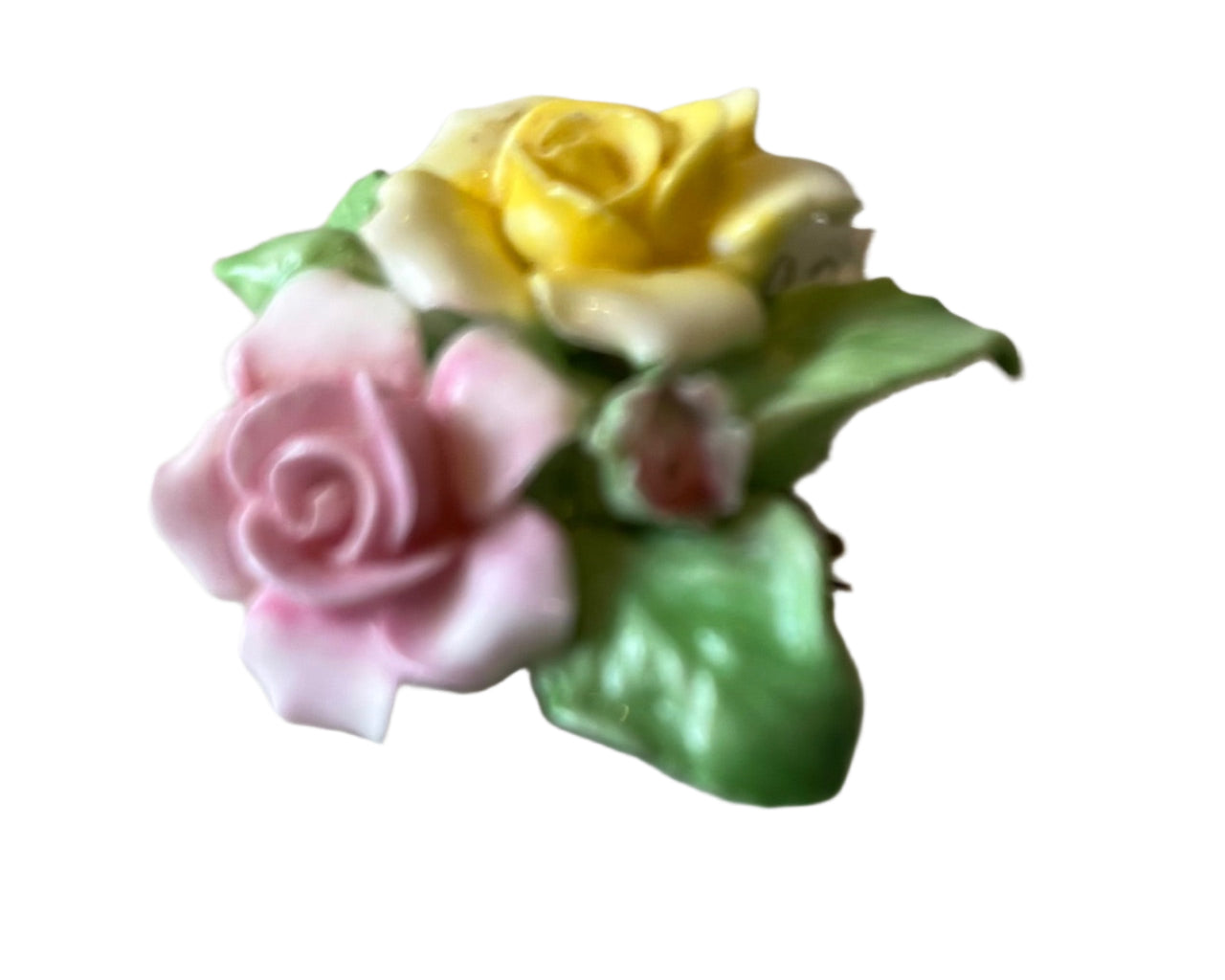 English Bone China Floral Brooch
