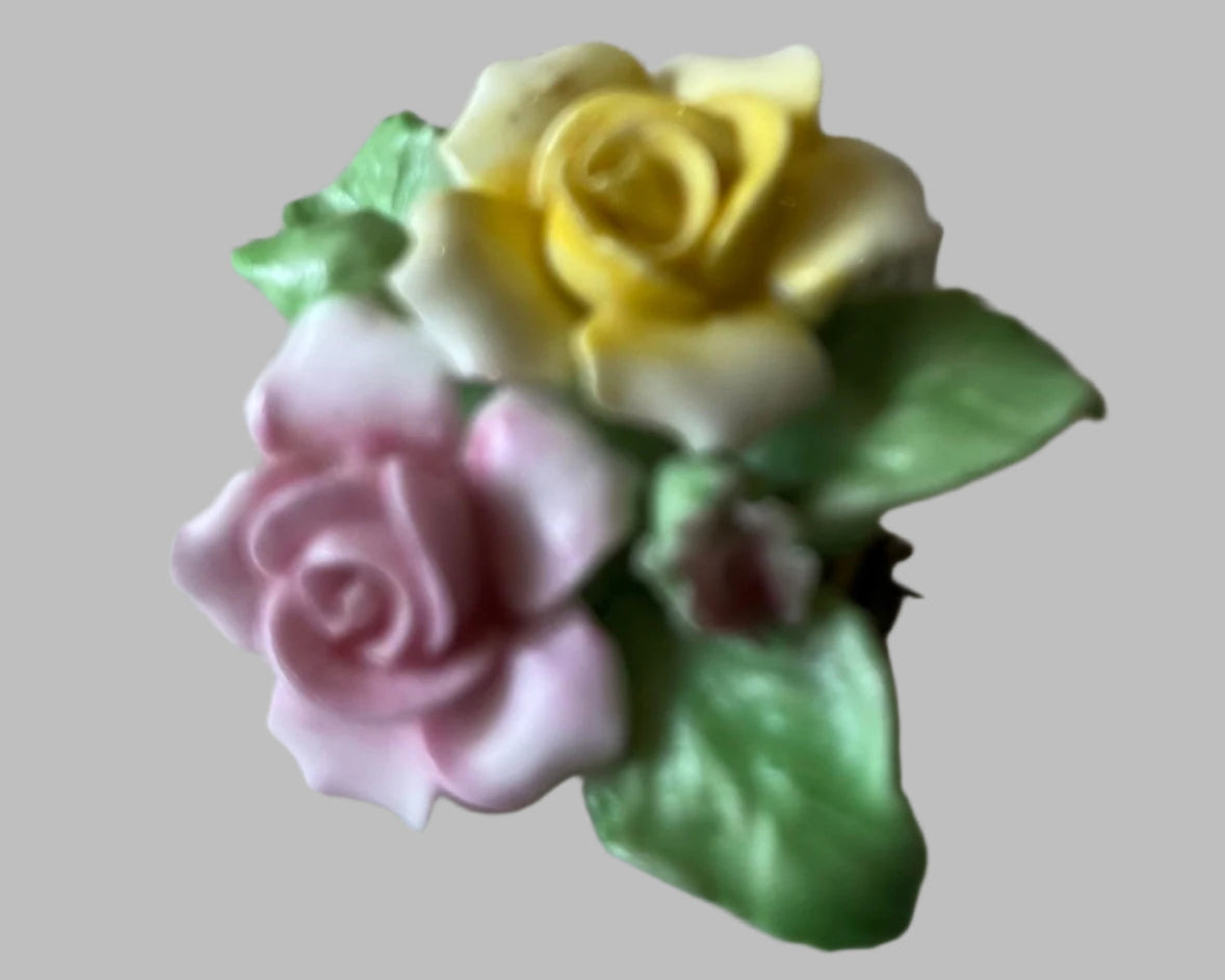 English Bone China Floral Brooch