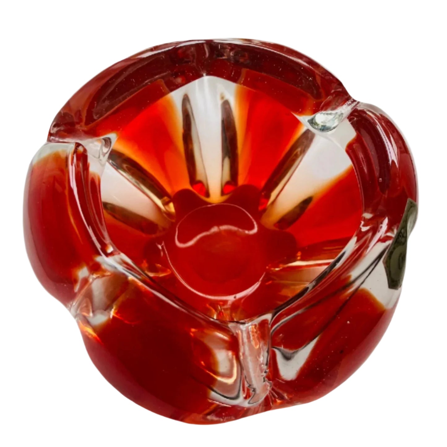 Soga Glass (Japanese) Red Glass Ashtray/Bowl