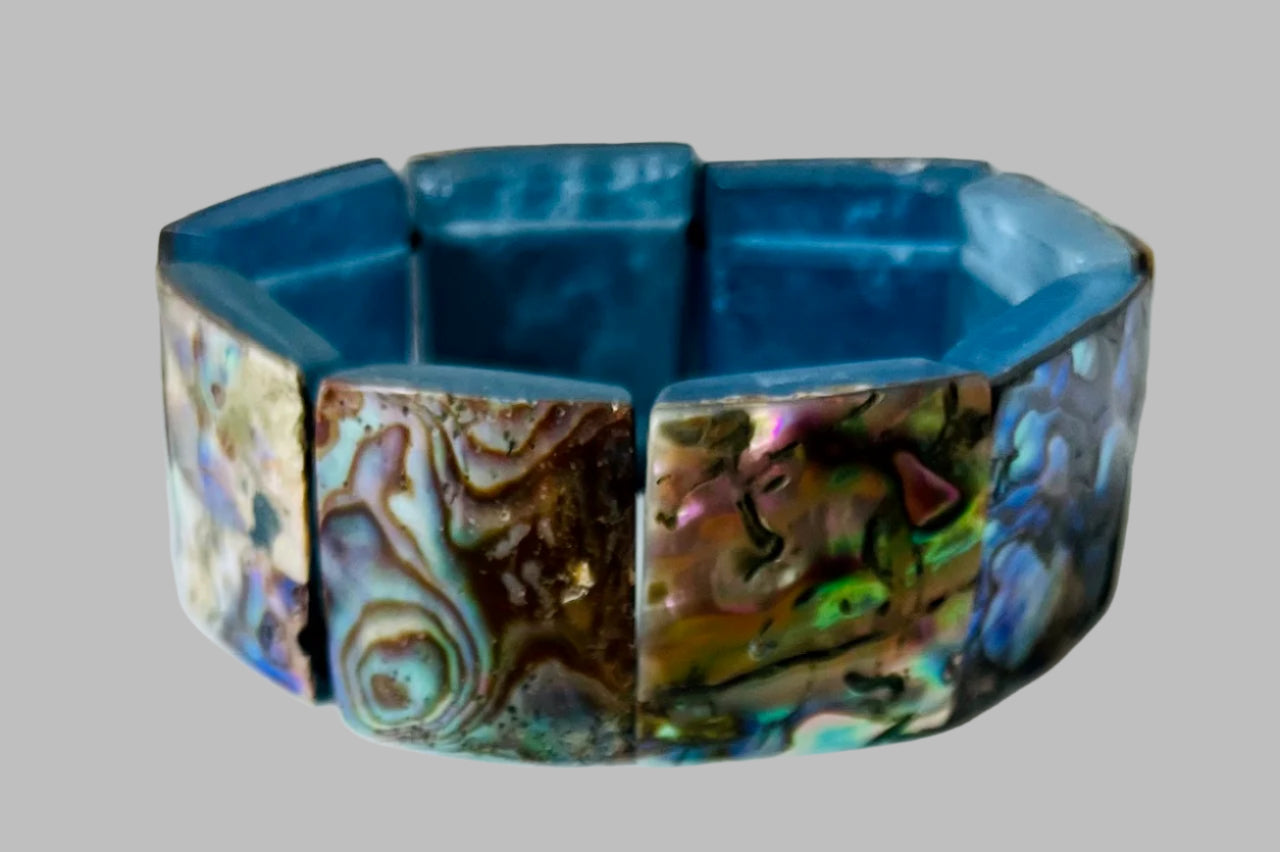 Paua Shell Inlay Stretch Bracelet