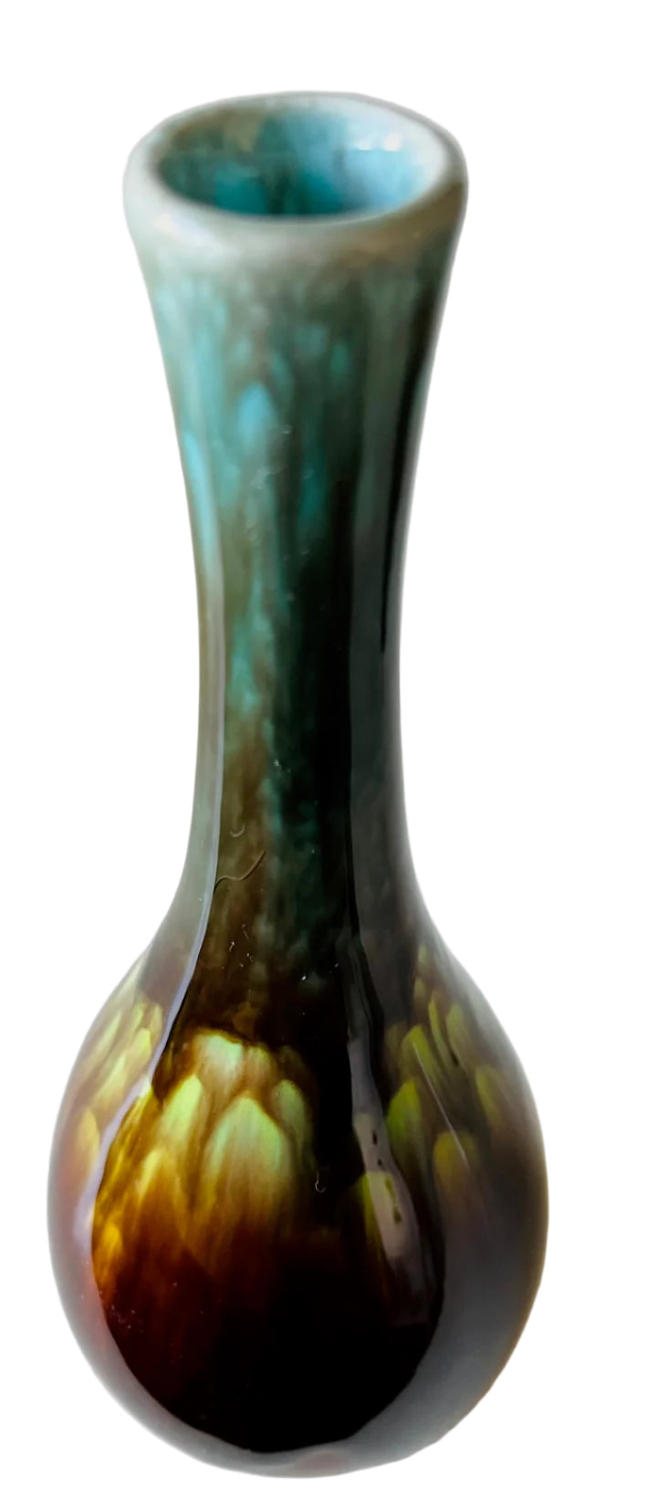 Japanese Ceramic Vase With A Distinctive Drip Glaze