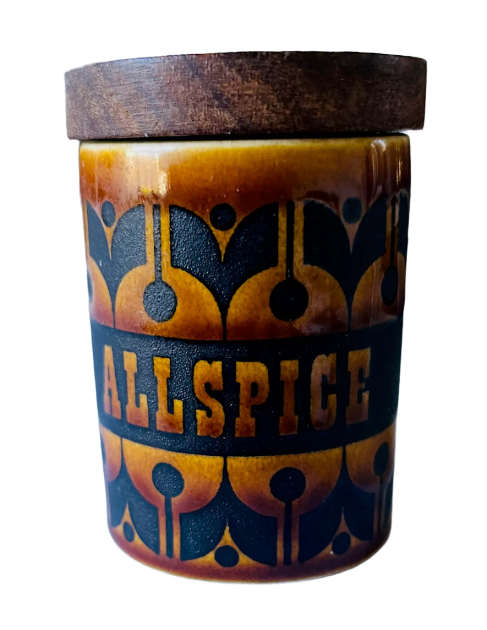 Hornsea Pottery Spice Jars (x6) and Spice Rack - Complete Set