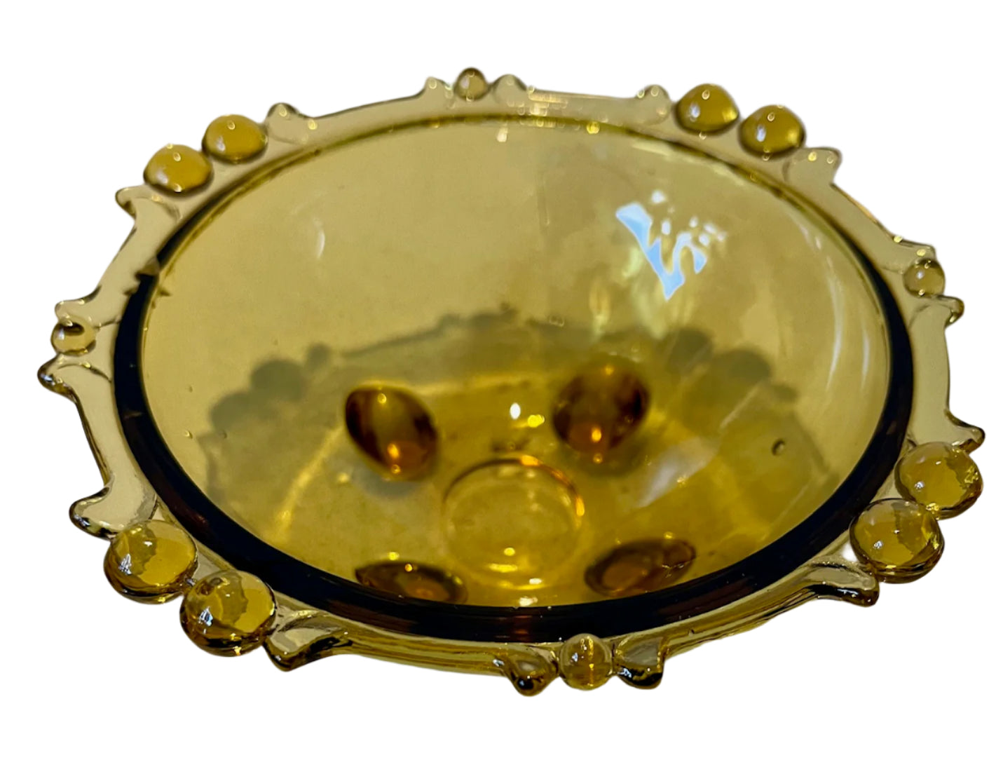 Sowerby Art Deco Amber Glass Bowls