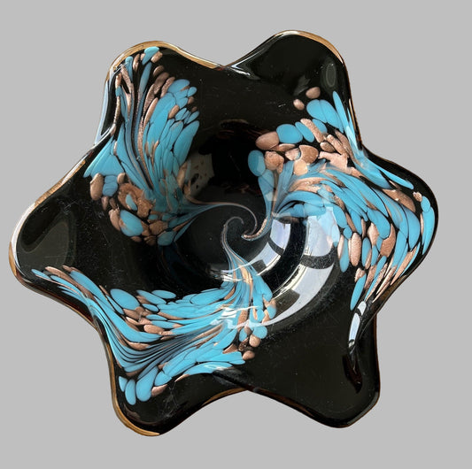 Murano Glass Aventurine Bowl