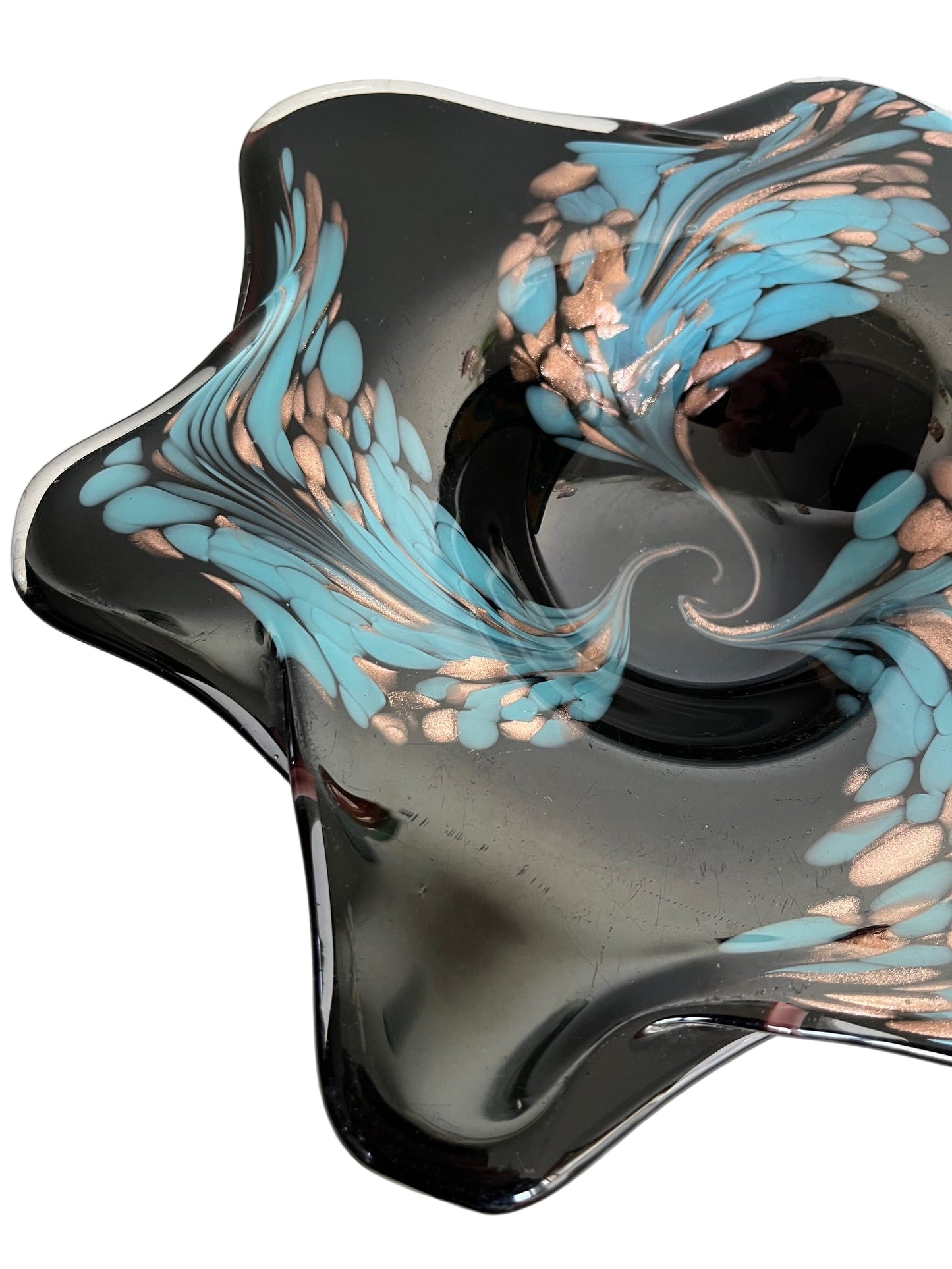 Murano Glass Aventurine Bowl