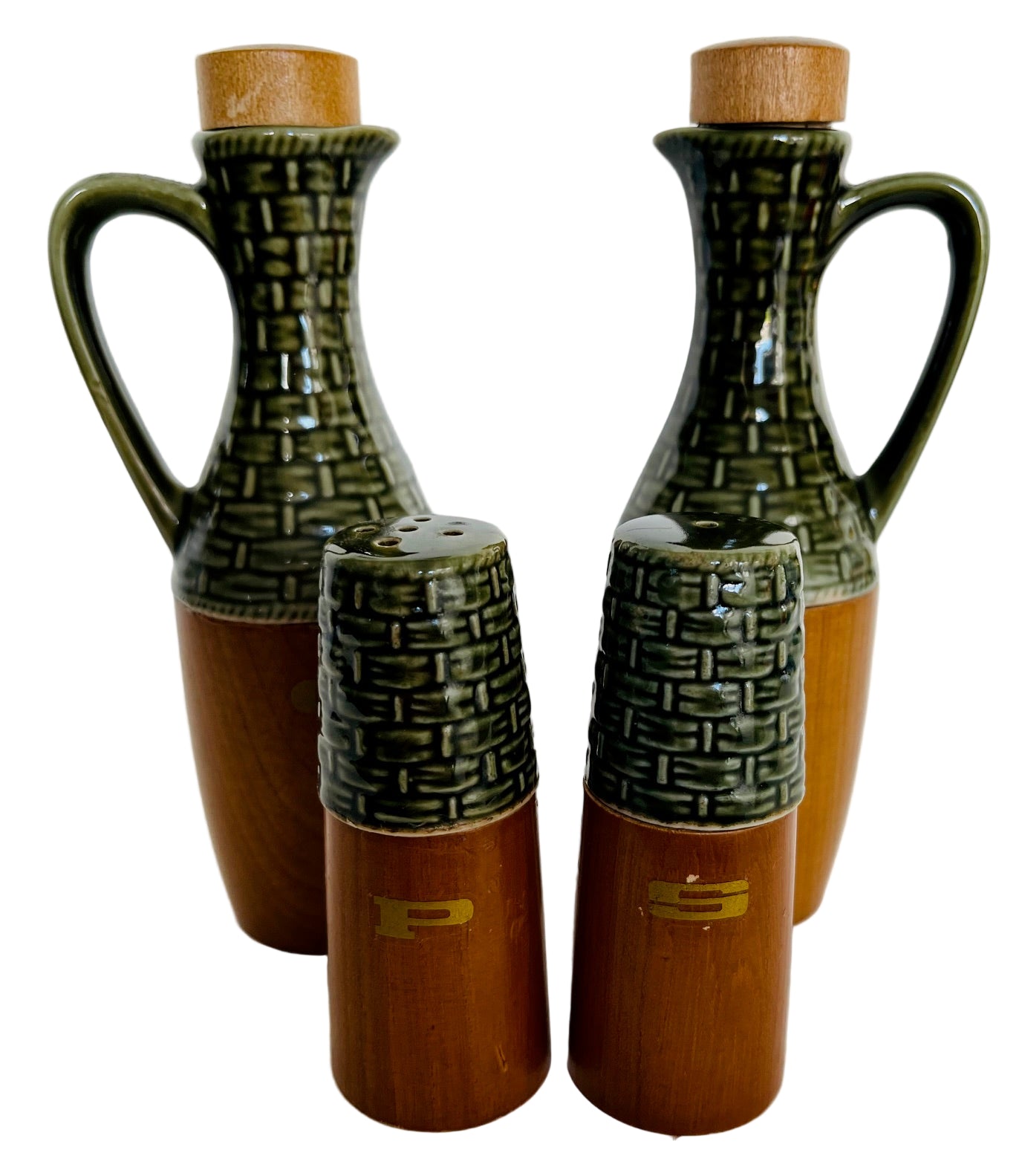 Mid-Century 1970s Condiment Set