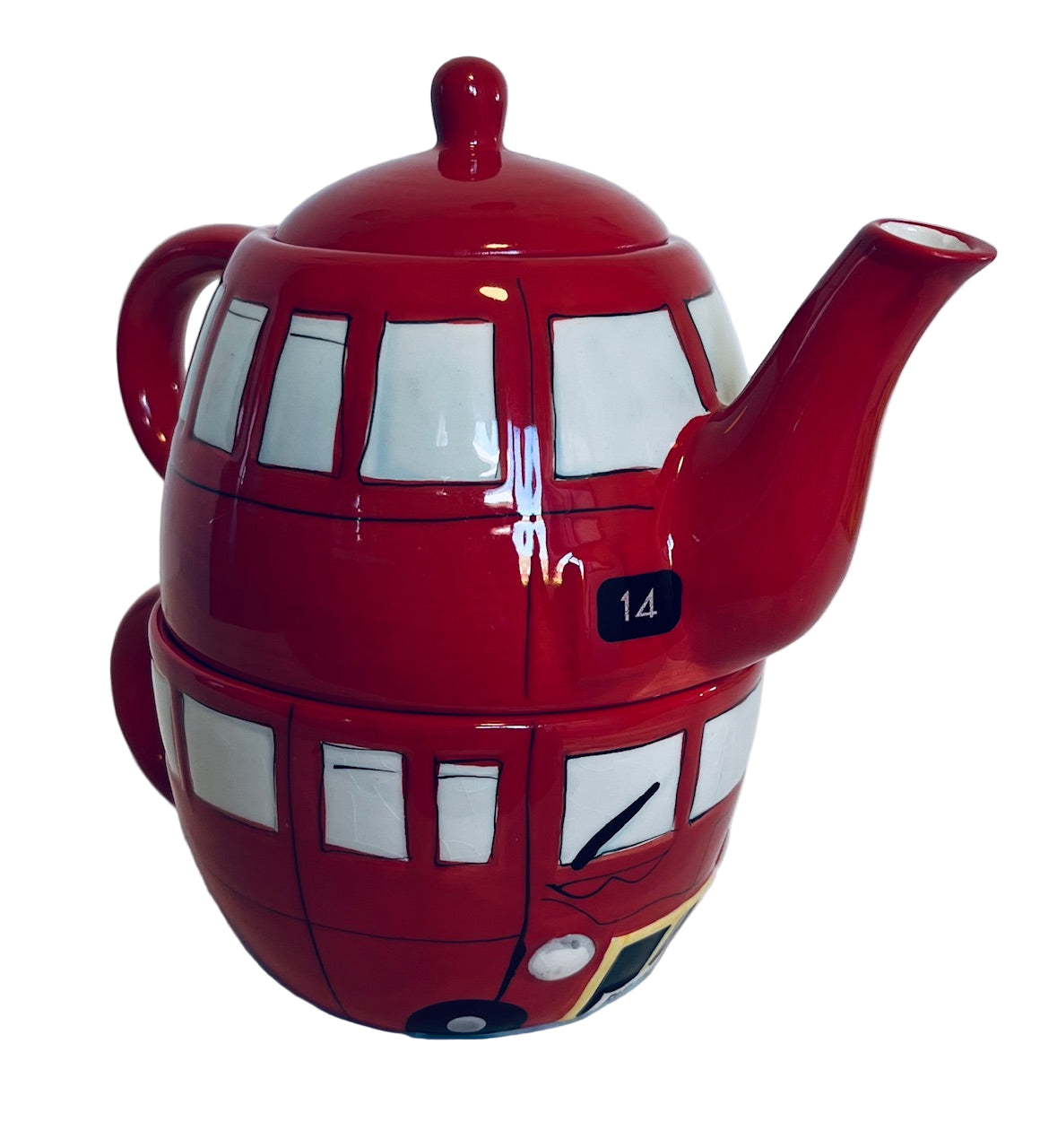 Double Decker English Bus Tea Pot