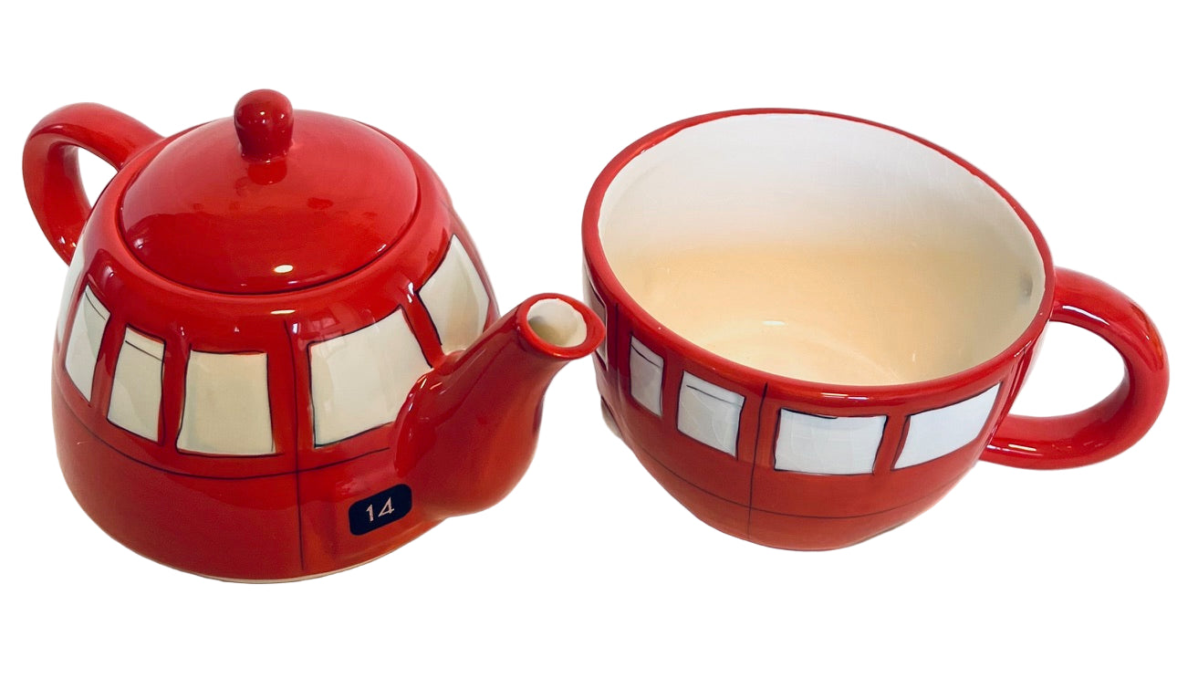 Double Decker English Bus Tea Pot
