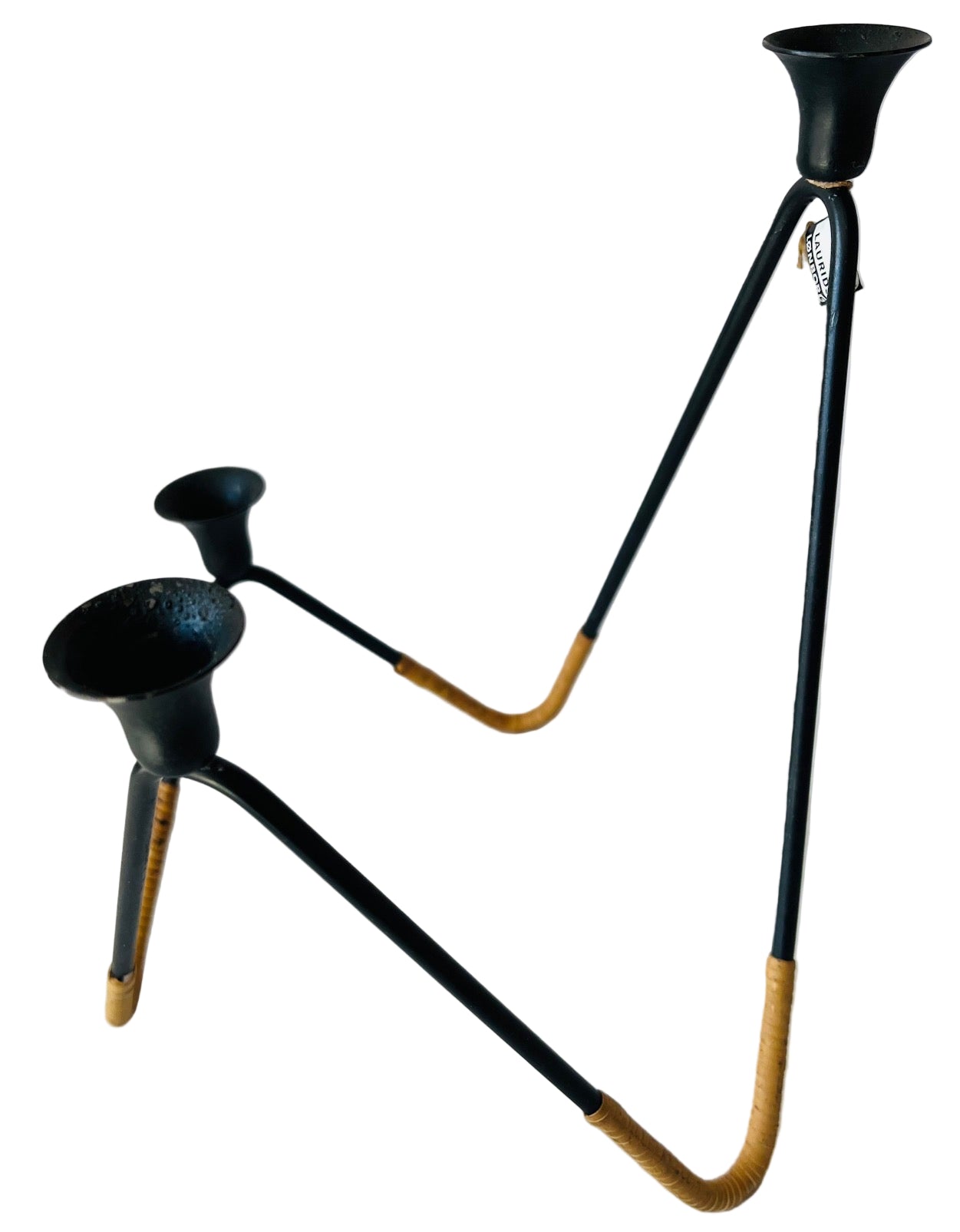 Mid Century Iron Denmark Candle Holder