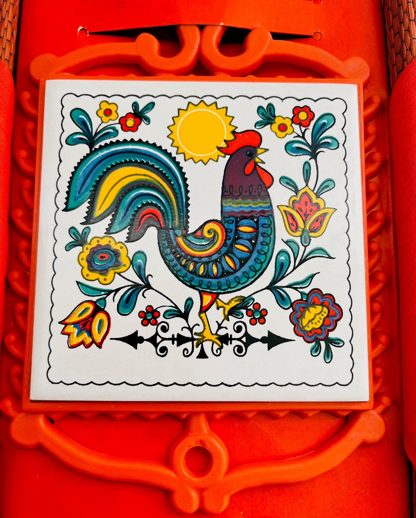 Retro Tile Trivet, Placemats And Serviettes