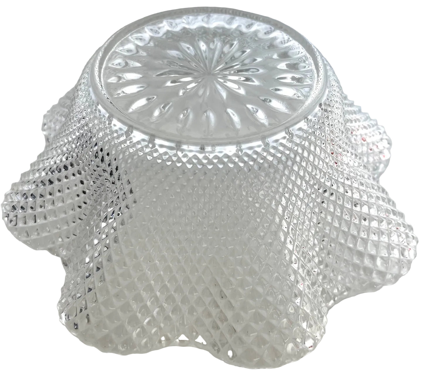 Japanese Kamai Crystal Glass Serving Bowl