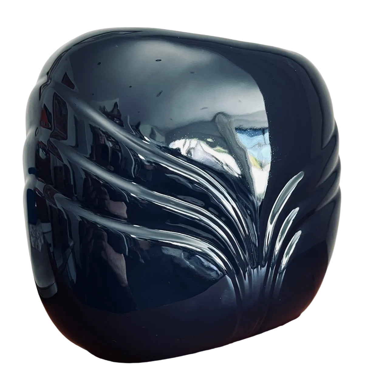 Vintage Navy 1980s Art Deco Style Vase