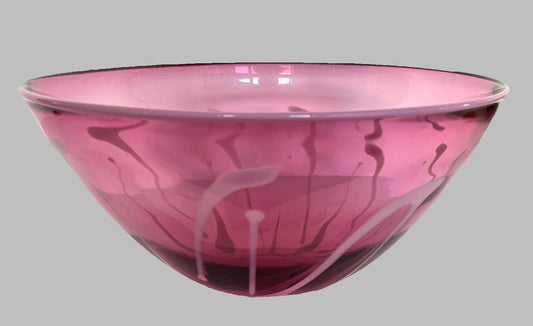 Large Hand-Blown Art Glass Bowl