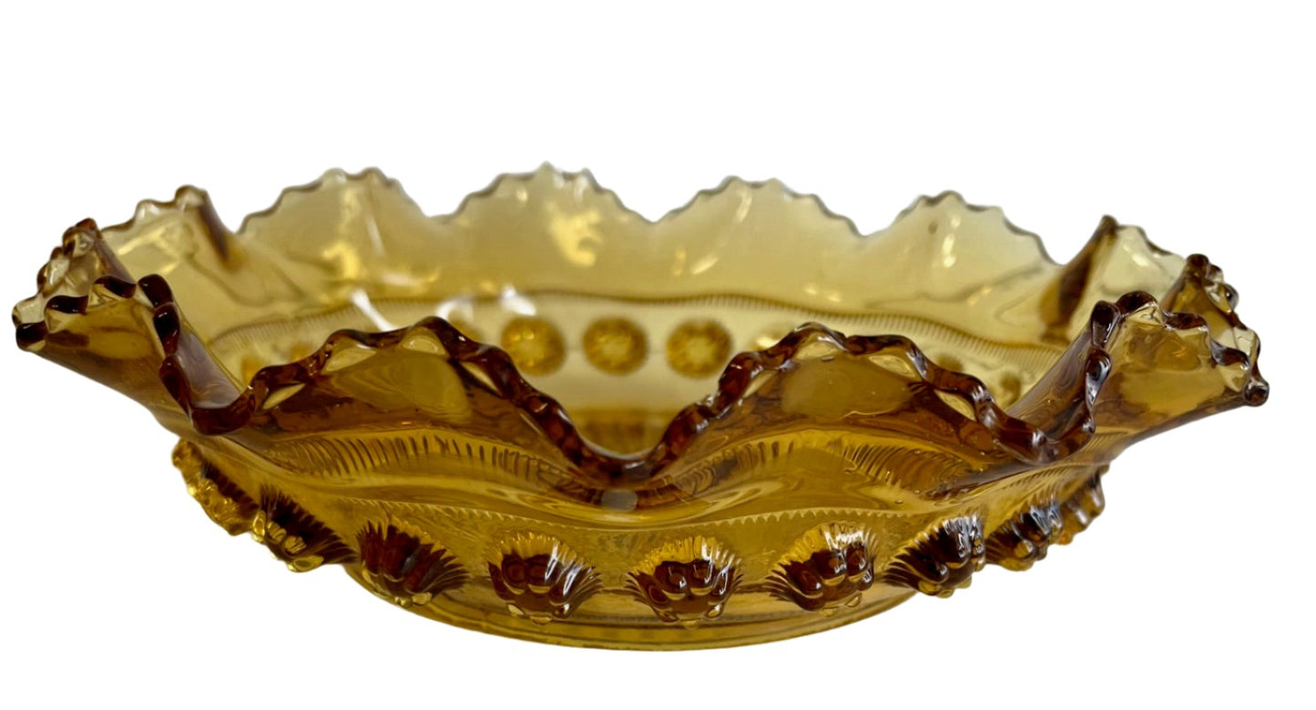 Art Deco Amber Glass Bowl