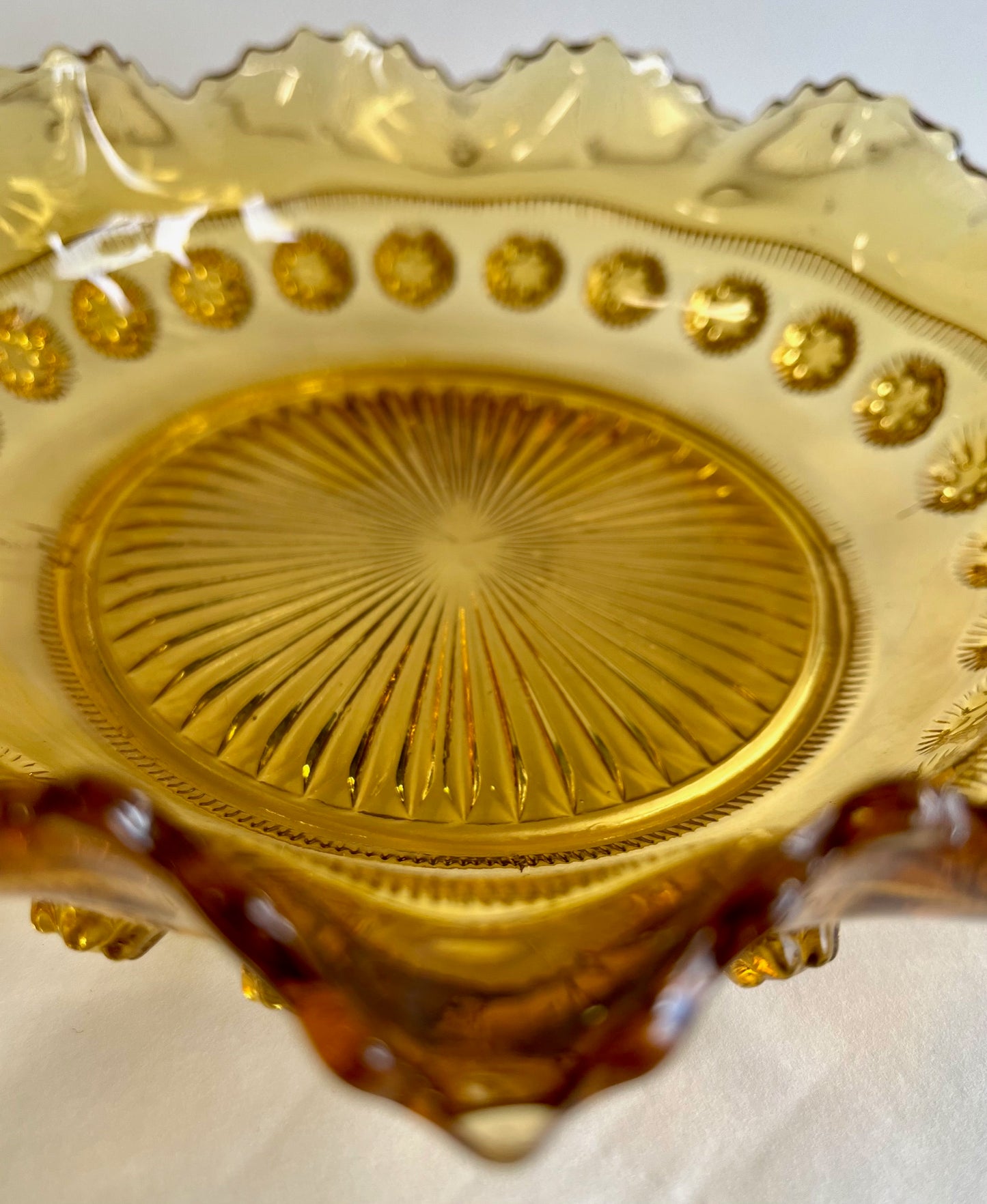 Art Deco Amber Glass Bowl