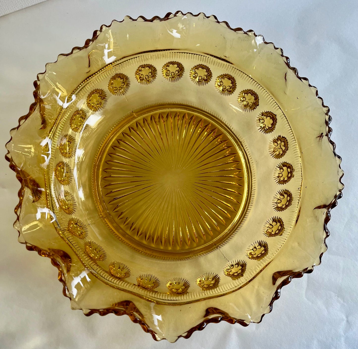 Art Deco Amber Glass Bowl