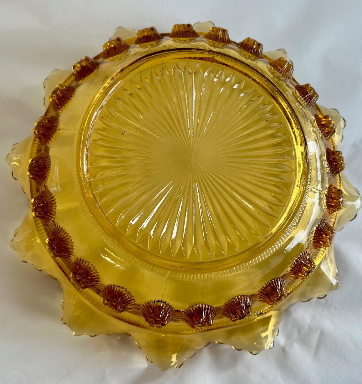 Art Deco Amber Glass Bowl