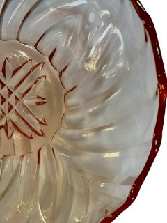 Pink Glass Serving Bowl