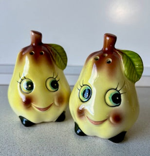 Vintage Pear Salt and Pepper Shakers