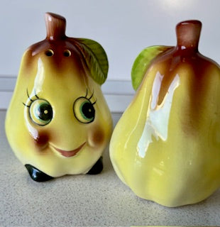 Vintage Pear Salt and Pepper Shakers