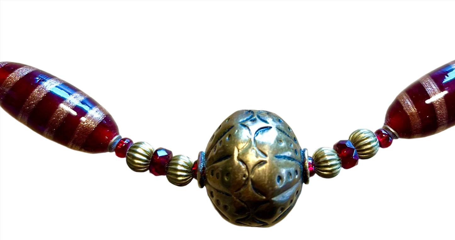 Venetian-Style Glass Bead Necklace