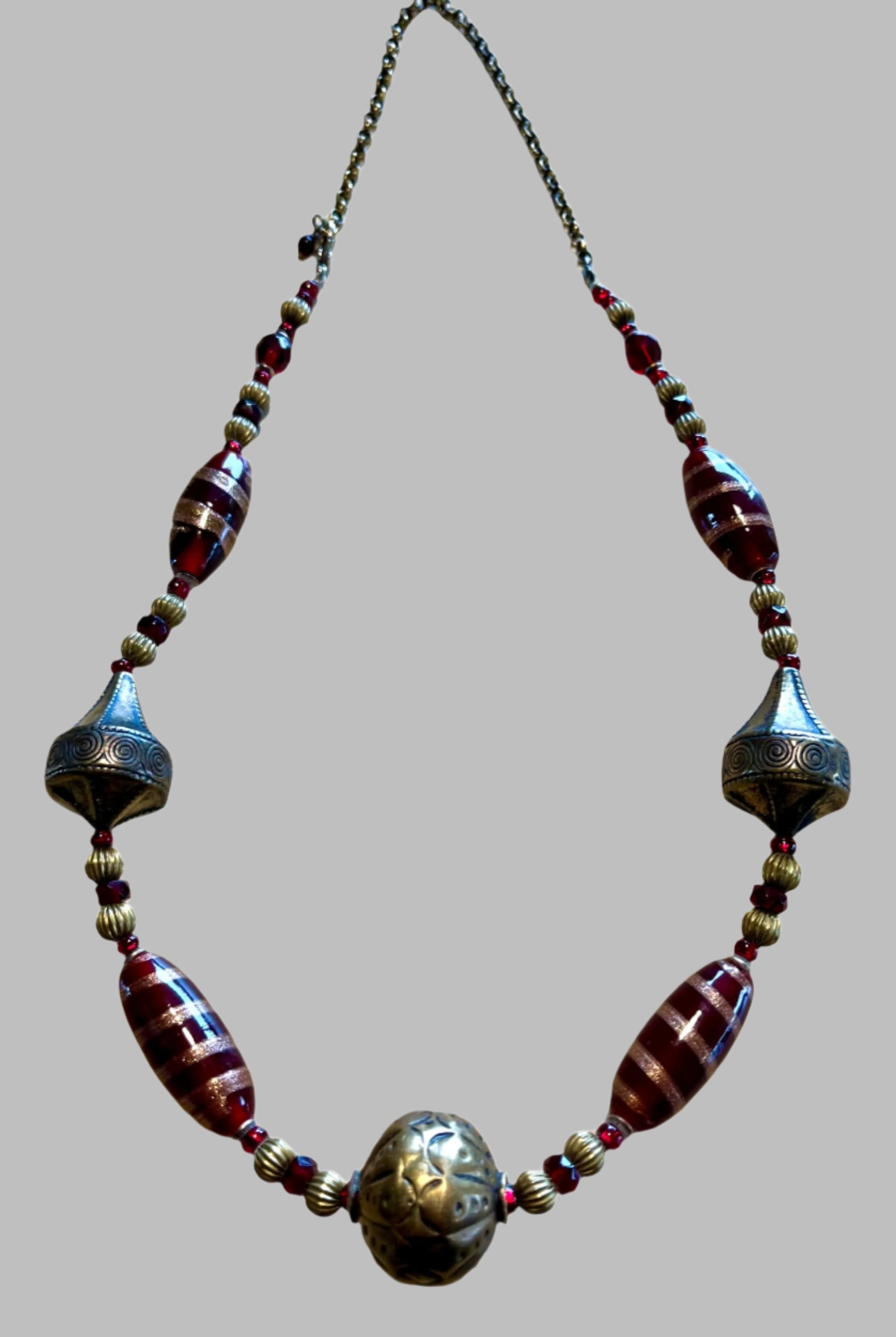 Venetian-Style Glass Bead Necklace