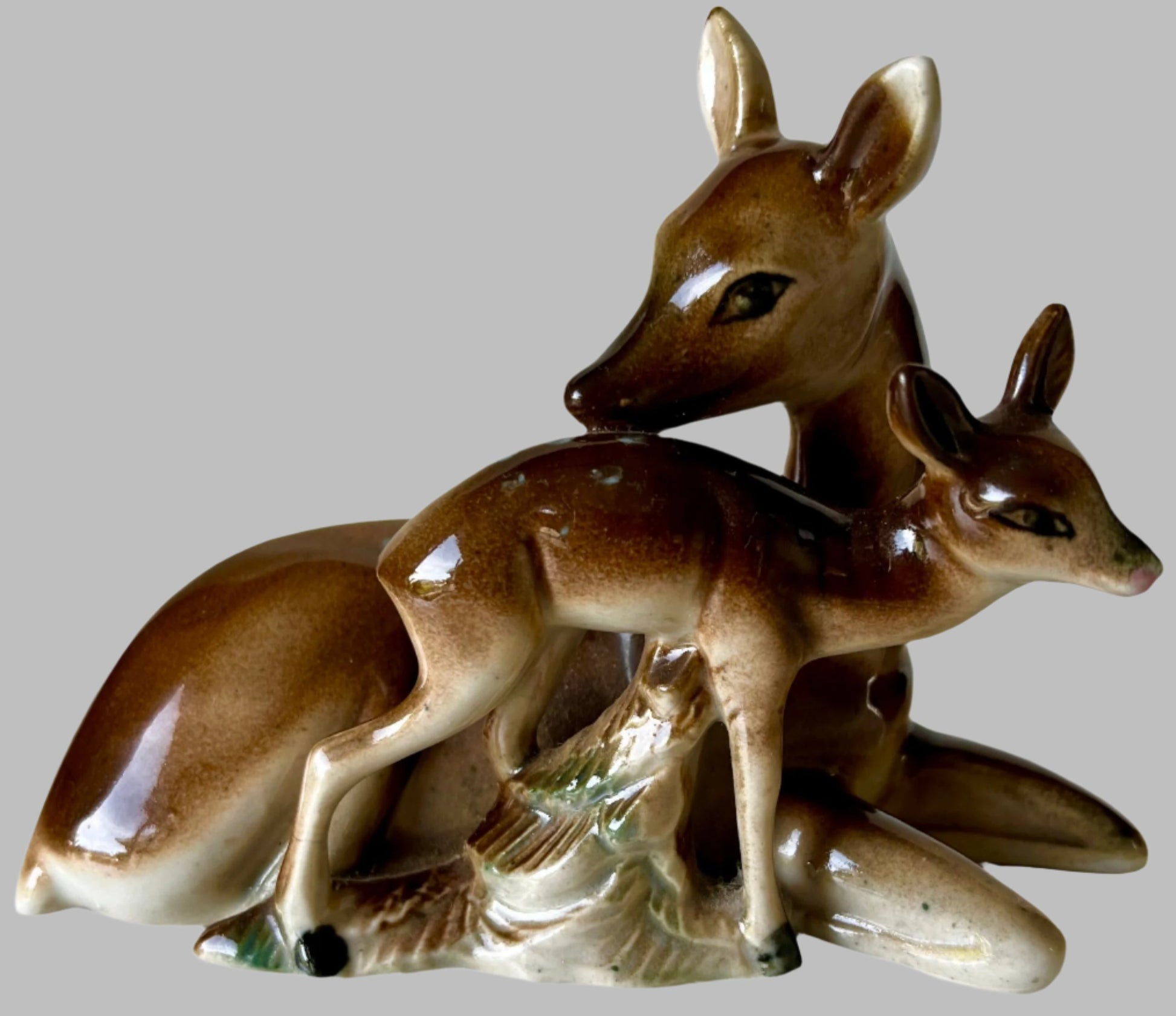 Mother Doe and Baby Fawn Ceramic Ornament