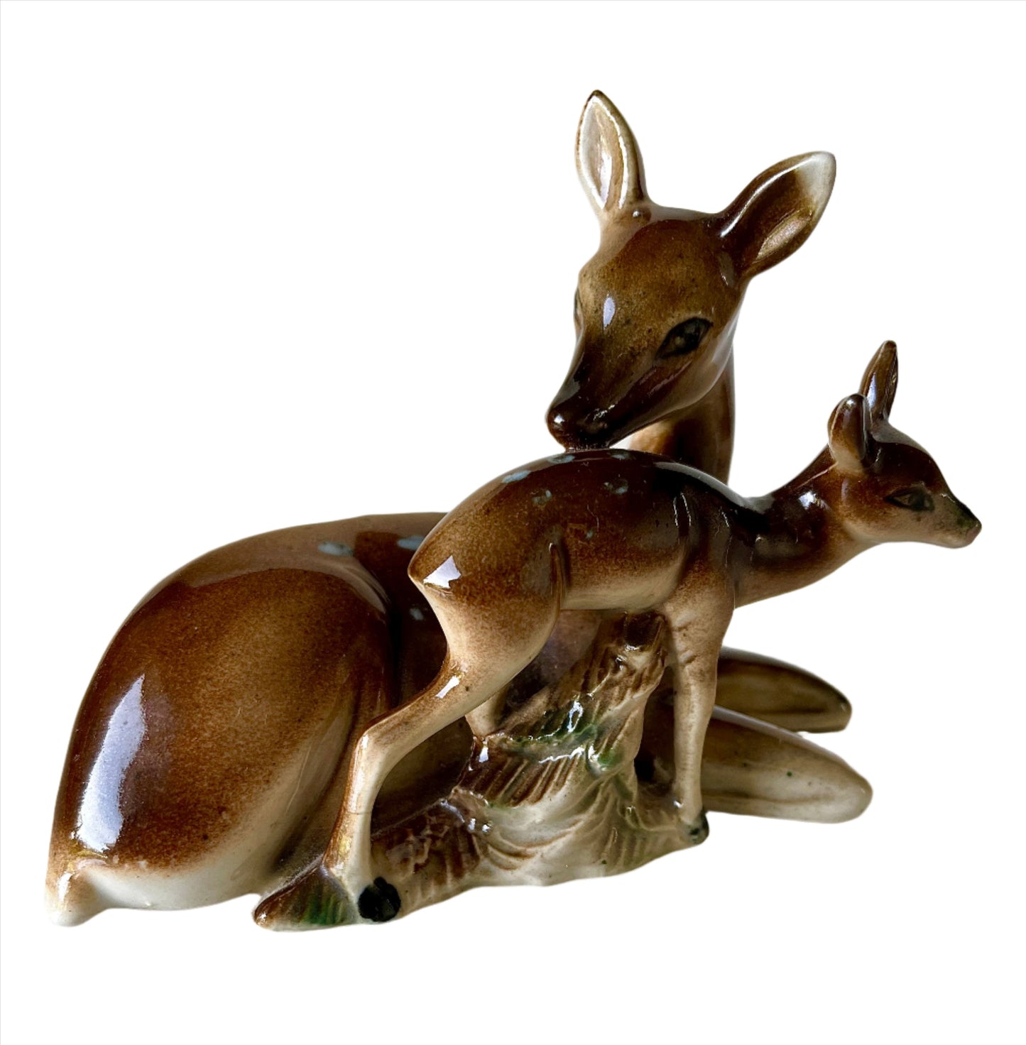 Mother Doe and Baby Fawn Ceramic Ornament