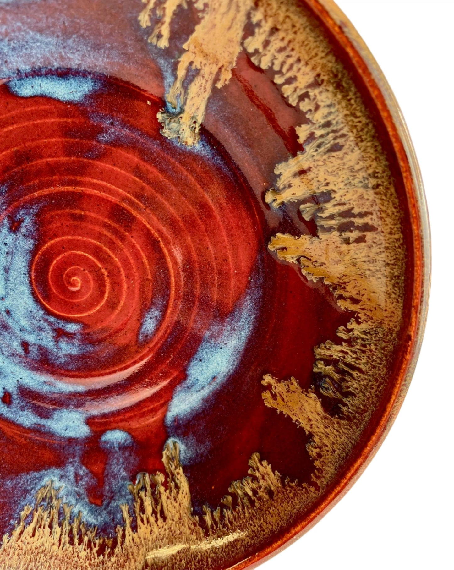 Pottery Drip Glaze Centrepiece Bowl