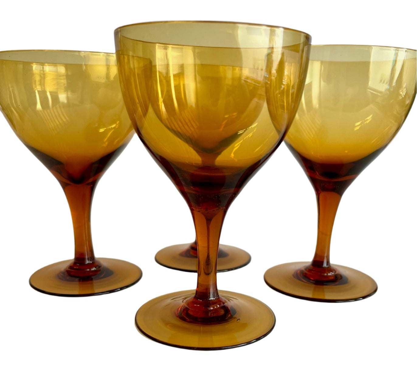 Orrefors Susan Amber Claret Wine Glasses