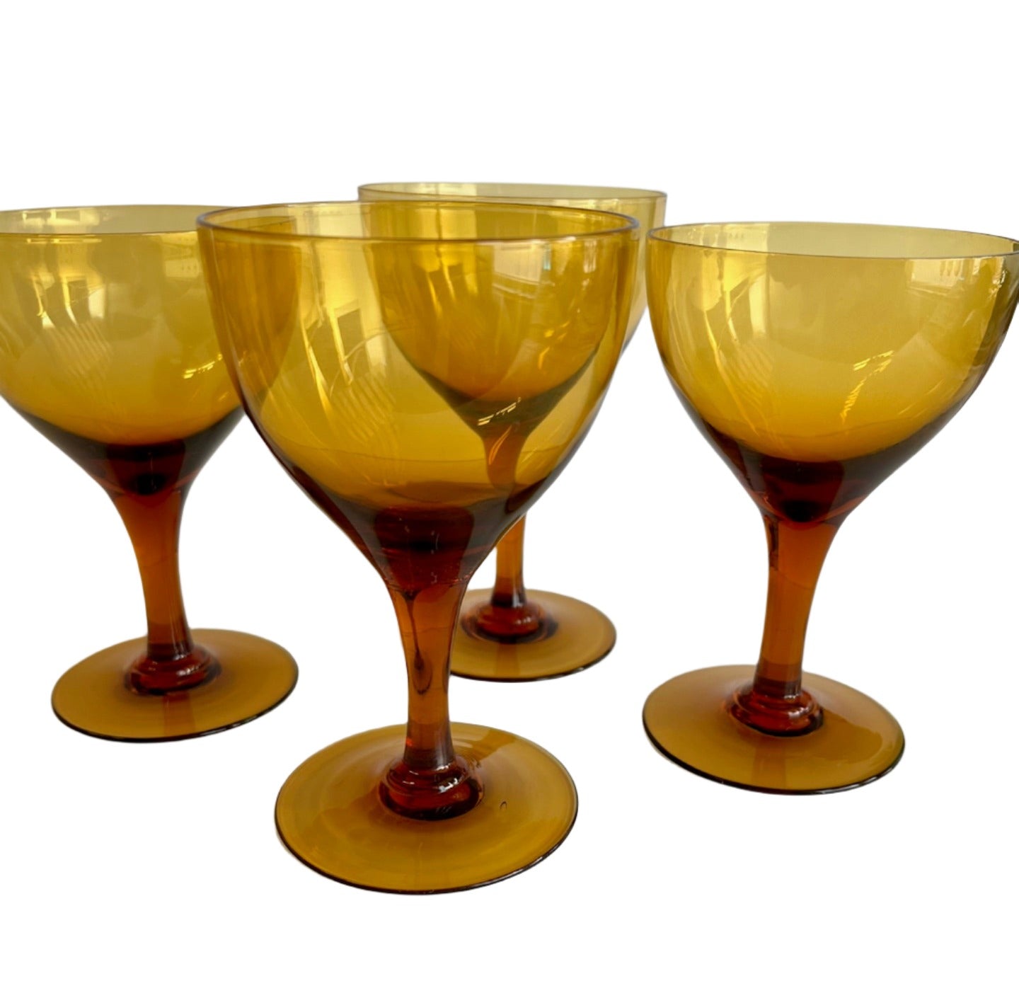 Orrefors Susan Amber Claret Wine Glasses