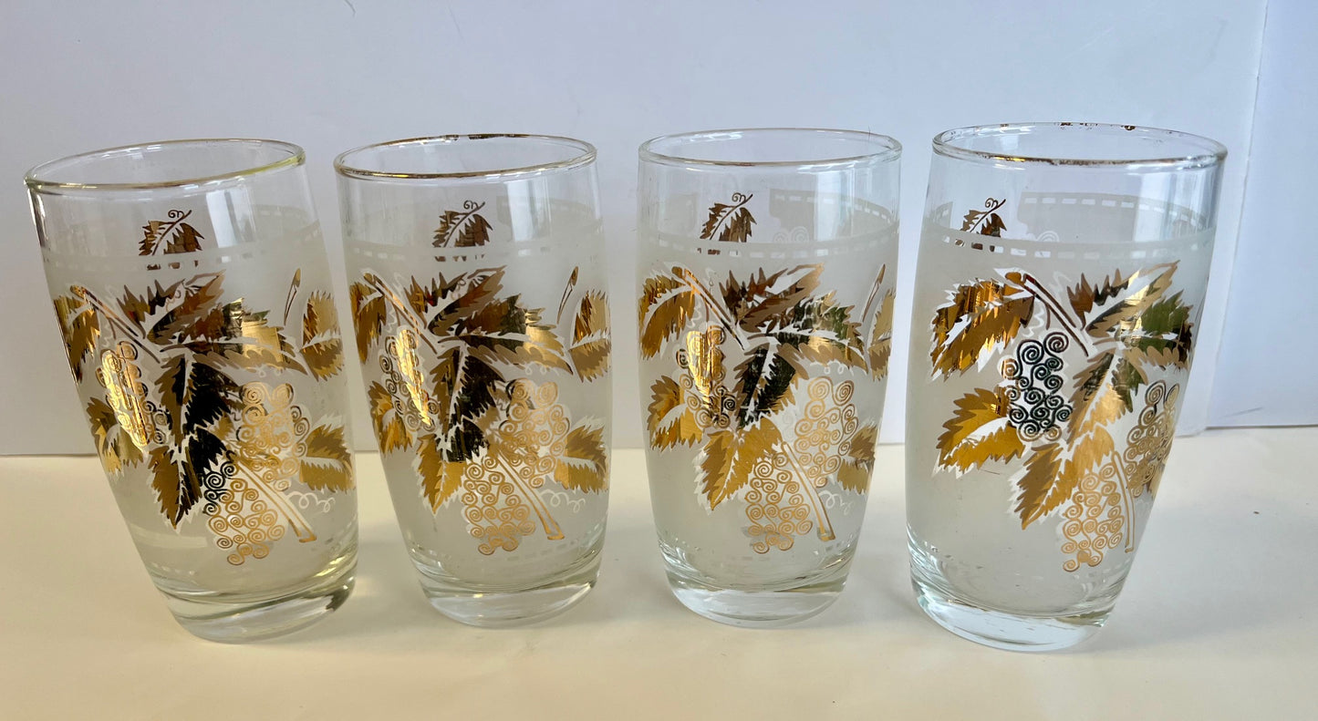 Vintage Libbey 'Autumn Leaves' Drinking Glasses