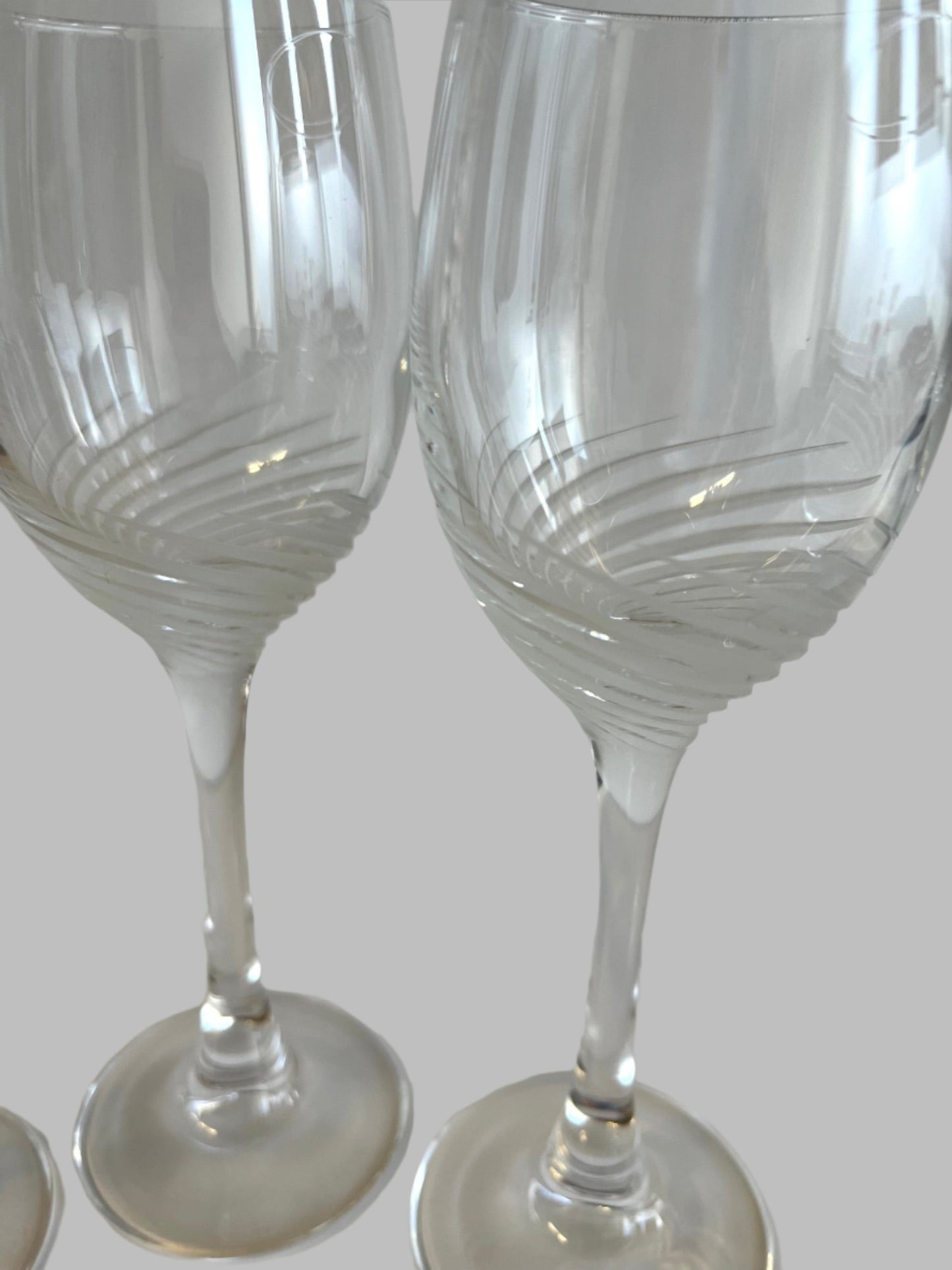 Cristal D'Arques Spirale Mate Crystal Goblets