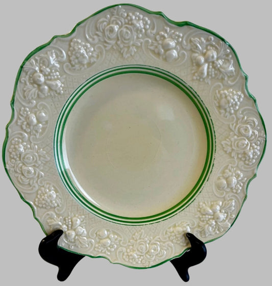 English Crown Ducal Embossed Porcelain Plate