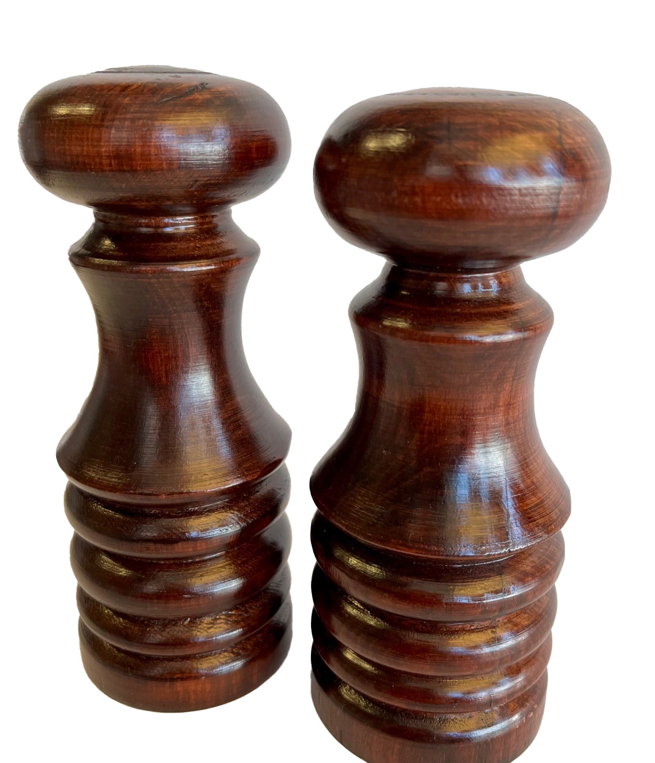 Vintage Wooden Salt and Pepper Shakers