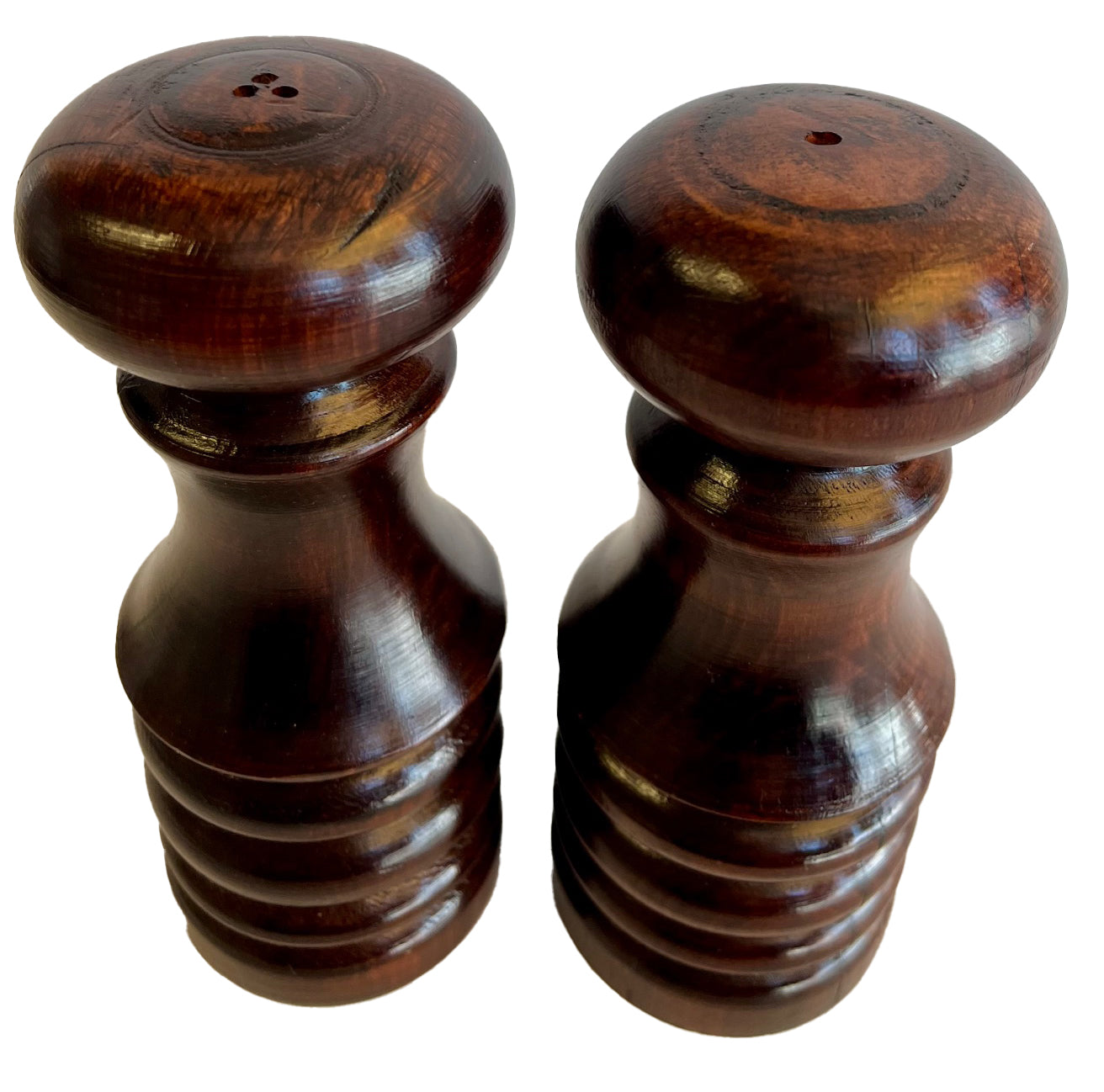 Vintage Wooden Salt and Pepper Shakers