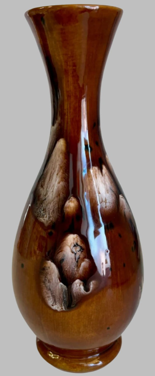 Brown Drip Flower Vase