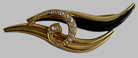 Vintage Curved Bar Brooch