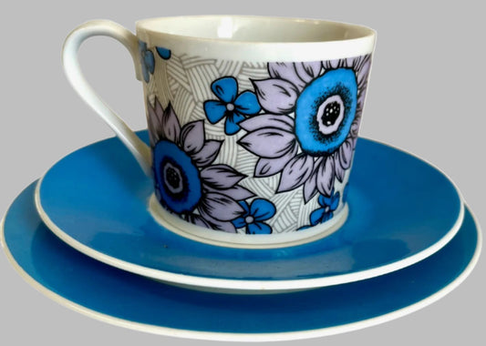 Retro 60s Cups, Saucers and Side Plates