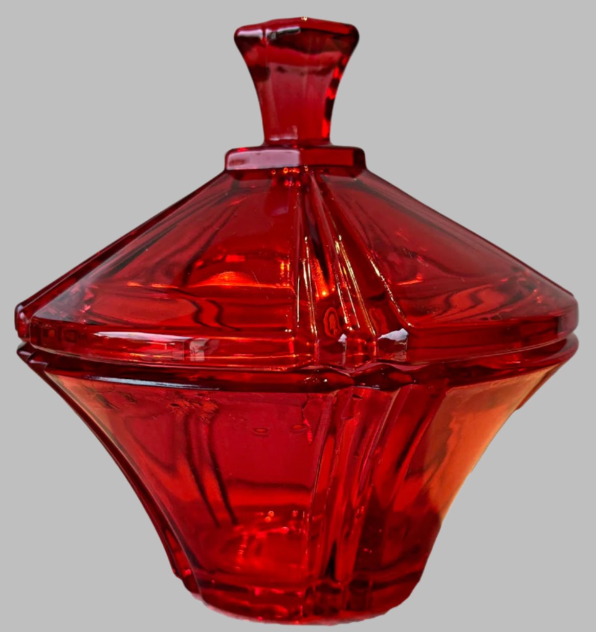 Stunning Ruby Red Sweet or Trinket Dish